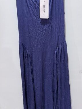 Zesica Navy Blue Maxi Dress